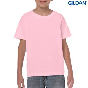 The Gildan Heavy Cotton Youth T Shirt is a 50% cotton/50% polyester tee.  Sizes 8 - 16.  26 colours.  Great cost effective kids tees for printing and events.