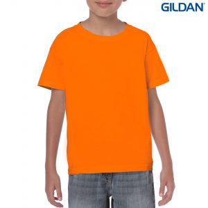 The Gildan Heavy Cotton Youth T Shirt is a 50% cotton/50% polyester tee.  Sizes 8 - 16.  26 colours.  Great cost effective kids tees for printing and events.