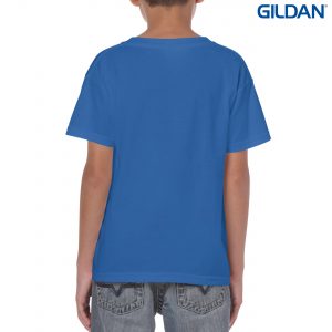 The Gildan Heavy Cotton Youth T Shirt is a 50% cotton/50% polyester tee.  Sizes 8 - 16.  26 colours.  Great cost effective kids tees for printing and events.