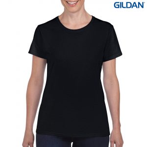 The Gildan Heavy Cotton Ladies T Shirt is a 180gsm cotton tee.  Mens and kids available too.  20 colours.  S - 3XL.  Great branded heavy cotton tees from Gildan.