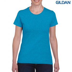 The Gildan Heavy Cotton Ladies T Shirt is a 180gsm cotton tee.  Mens and kids available too.  20 colours.  S - 3XL.  Great branded heavy cotton tees from Gildan.