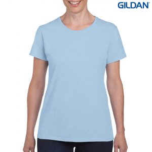 The Gildan Heavy Cotton Ladies T Shirt is a 180gsm cotton tee.  Mens and kids available too.  20 colours.  S - 3XL.  Great branded heavy cotton tees from Gildan.