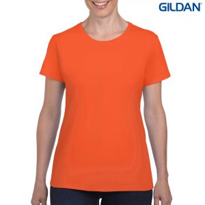 The Gildan Heavy Cotton Ladies T Shirt is a 180gsm cotton tee.  Mens and kids available too.  20 colours.  S - 3XL.  Great branded heavy cotton tees from Gildan.