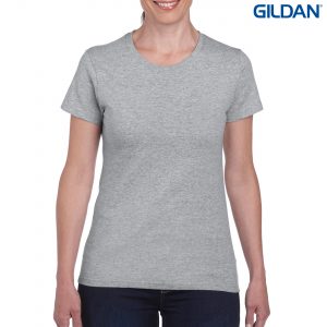 The Gildan Heavy Cotton Ladies T Shirt is a 180gsm cotton tee.  Mens and kids available too.  20 colours.  S - 3XL.  Great branded heavy cotton tees from Gildan.