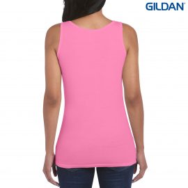 The Gildan Softstyle Ladies Tank Top is a cotton fitted ladies singlet.  5 colours.  S - 2XL.  Great branded ladies cotton singlets from Gildan.