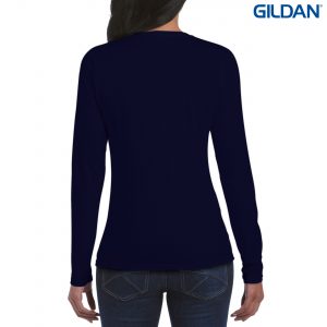The Gildan Ladies Long Sleeve T Shirt is a 100% cotton fitted long sleeve ladies tee. 4 colours. S - 3XL. Great branded long sleeve tees from Gildan.