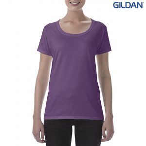 The Gildan Softstyle Ladies' Deep Scoop T-Shirt is a cotton tee with deep scoop neckline.  10 colours.  S - 3XL. Great ladies cotton tees from Gildan.