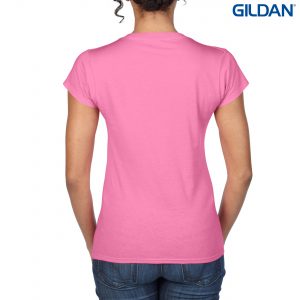 The Gildan Softstyle Ladies V-Neck T Shirt is a 150gm cotton jersey knit tee.  5 colours.  Fitted.  S - 3XL.  Great cotton tees from Gildan.