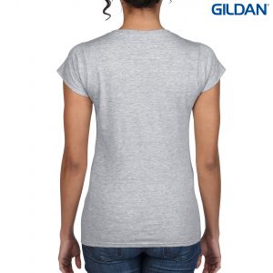 The Gildan Softstyle Ladies V-Neck T Shirt is a 150gm cotton jersey knit tee.  5 colours.  Fitted.  S - 3XL.  Great cotton tees from Gildan.