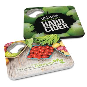 112382 Trends Collection Coaster Bottle Opener - Promotrenz The Trends Collection Coaster Bottle Opener is a handy plastic coaster with built in bottle opener. White or Black. Great branded practical coasters.