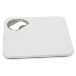 The Trends Collection Coaster Bottle Opener is a handy plastic coaster with built in bottle opener. White or Black. Great branded practical coasters.
