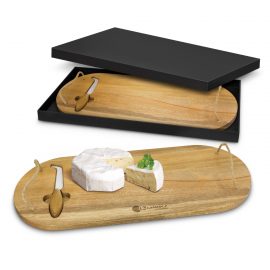 The Trends Collection Coventry Cheese Board is a luxury rustic acacia cheese board.  Contains a cheese knife.  Laser Engraved.  Great corporate gifts.