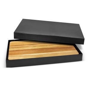 The Trends Collection Montgomery Cheese Board is a luxury acacia cheese board with drawer.  3 cheese knives and fork.  Laser Engraved.  Great corporate gifts.