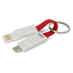 The Trends Collection Electron 3 in 1 Charging Cable is a compact charging cable with handy key ring. In 7 colours. Great branded technology promo products.