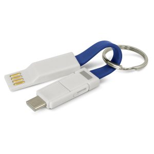 The Trends Collection Electron 3 in 1 Charging Cable is a compact charging cable with handy key ring. In 7 colours. Great branded technology promo products.