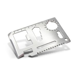 The Trends Collection Multi Tool Card is a credit card sized, stainless steel multi tool.  PU Sleeve.  Laser engraving available.  Great branded pocket tool.