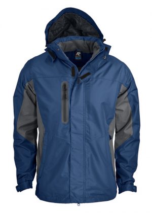 The Aussie Pacific Mens Sheffield Jacket is a polyester twill jacket with a brushed fleece inner. 3 colours. S - 5XL. Great branded waterproof jackets.