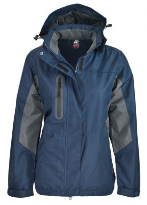 The Aussie Pacific Ladies Sheffield Jacket is a polyester twill jacket with a brushed fleece inner. 3 colours. 8 - 22. Great branded waterproof jackets.