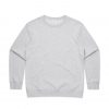 4121 AS Colour Womens Premium Crew – White Marle – Promotrenz