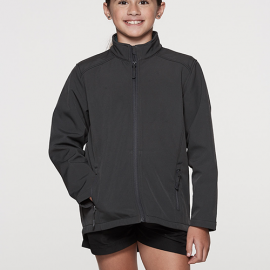 The Aussie Pacific Kids Selwyn Softshell Jacket is a 2 layer performance softshell.  Water repellent, wind resistant.  3 colours.  Great softshell jackets.