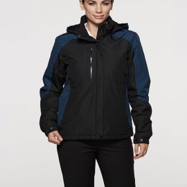 The Aussie Pacific Ladies Napier Jacket is a polyester microfibre ripstop jacket with padded inner.  6 pockets.  3 colours.  8 - 22.  Great branded AP jackets.