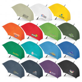 The Trends Hydra Sports Umbrella is a premium auto opening 76cm, 8 panel sports umbrella.  12 colours.  Great branded promotional umbrellas.