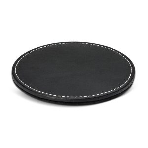The Trends Collection Brooklyn Coaster Set is a set of 4 coasters. PU Leather with white stitching. Multiple branding options. Great custom coaster sets.