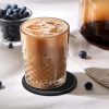 The Trends Brooklyn Coaster Set is a set of 4 coasters.  PU Leather with white stitching.  Multiple branding options.  Great custom coaster sets.