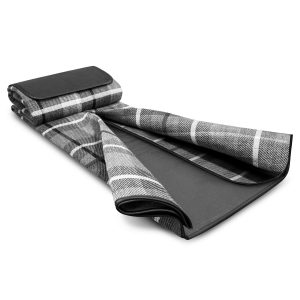 The Trends Collection Denver Picnic Blanket is a smart Black/Grey picnic blanket. Velcro closure. 3 branding options. Great branded picnic blankets for summer.
