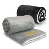 The Trends Oslo Luxury Blanket is a luxurious soft fleecy blanket.  Grey, Navy or Black.  Great embroidered blankets for indoor or outdoor use.