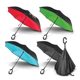 The Trends Collection Gemini Inverted Umbrella is an 8 panel inverted umbrella.  4 colours.  Print or digital transfer.  Great branded inverted umbrellas.