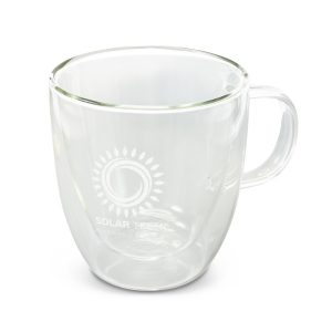 The Trends Collection Riviera Double Wall Glass Cup is a crystal clear, double walled 310ml cup.  Printed or etched.  Great branded double wall glass cups.