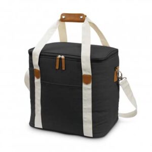 The Trends Canvas Cooler Bag is an impressive large cooler bag. Heavy cotton canvas outer. Beige, Navy or Black. Great branded corporate cooler bags.