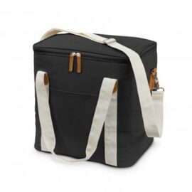 The Trends Canvas Cooler Bag is an impressive large cooler bag.  Heavy cotton canvas outer.   Beige, Navy or Black.  Great branded corporate cooler bags.
