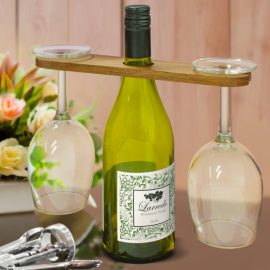 The Trends Collection Marlborough Wine Glass Holder is an elegant wine glass holder made from acacia wood.  Holds 2 glasses.  Great branded wine products.