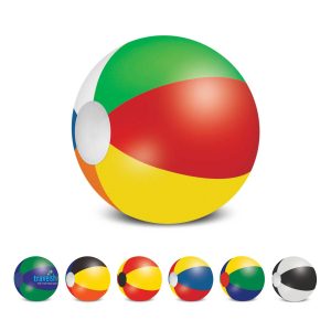 The Trends Collection Beach Ball 48cm is a mix and match coloured beach ball.  6 sizes available.  Screen printed.  Great branded summer promo products.