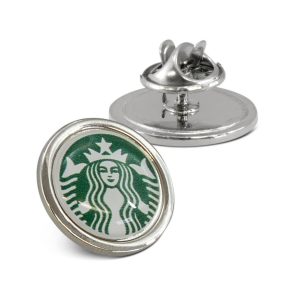 110908 Trends Collection Altura Lapel Pin - Round Small - Promotrenz The Trends Collection Altura Lapel Pin is a small round lapel bin badge. Full colour branding. Badge in Silver. Great branded custom printed badges.
