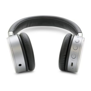 The Trends Collection Swiss Peak Headphones combine functionality with fashion.  Silver/Black.  Bluetooth.  Great branded premium headphones.