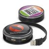 The Trends Collection Tron USB Hub is a circular USB hub with 4 ports.  In Black.  Great branded USB hubs and technology promo products.