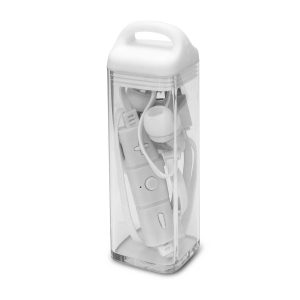 The Trends Collection Tycho Bluetooth Earbuds are bluetooth earbuds. 1 hour of hi definition stereo sound. Black or White. Great branded bluetooth earbuds.