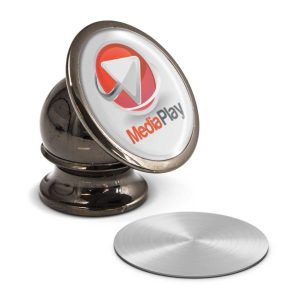 The Trends Collection Enzo Magnetic Phone Holder secures to car dashboards to use as a GPS.  In Black.  Full colour or laser engrave.  Great tech products.