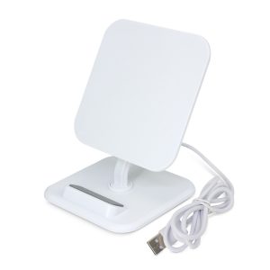 The Trends Collection Phaser Wireless Charging Stand Square is a stylish 5 watt wireless phone charger with adjustable stand. Great branded wireless charging stand.
