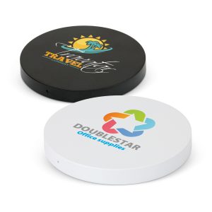 The Trends Collection Vector Wireless Charger is a next generated 5 Watt wireless phone charger.  Black or White.  Great branded wireless chargers.