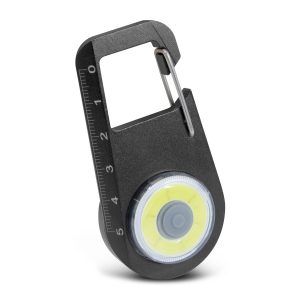 The Trends Collection Carabiner COB Light is a very bright multi-function light which has a carabineer for clipping.  Black.  Great branded light promo products.