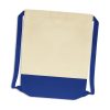 114422 Trends Collection Reno Cotton Drawstring Backpack – Natural/Blue