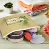 The Trends Collection Ava Cosmetic Bag is a small cosmetic bag made from poly-jute.  Natural Look.  Great branded cosmetic bags from Trends Collection.