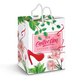 The Trends Collection Large Laminated Paper Carry Bag Full Colour is a large paper carry bag with rope handles.  Full Colour printing.  Great branded paper bags.