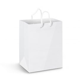 The Trends Collection Large Laminated Paper Carry Bag Full Colour is a large paper carry bag with rope handles.  Full Colour printing.  Great branded paper bags.