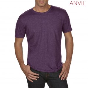 The Anvil Tri Blend Adult Combed Ring Spun Tee is a 159gm2 pre shrunk 50% polyester tee.  6 colours.  S - 3XL.  Great branded polyester/cotton tees.