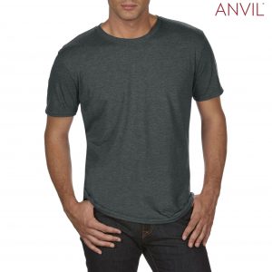 The Anvil Tri Blend Adult Combed Ring Spun Tee is a 159gm2 pre shrunk 50% polyester tee.  6 colours.  S - 3XL.  Great branded polyester/cotton tees.